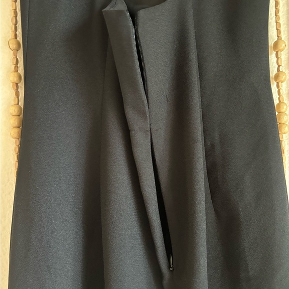 Vintage 90s Black White Collard Beaded Hollywood Glam Pinup Maxi Formal Dress 12 - Picture 6 of 7